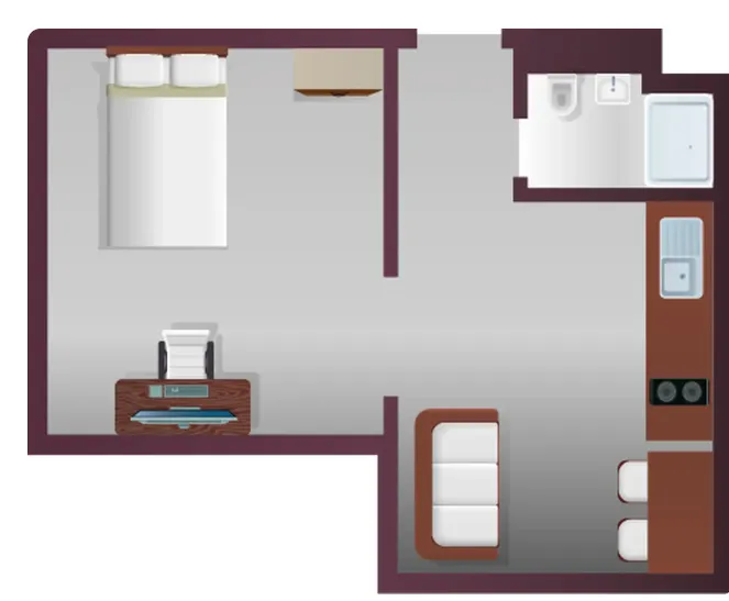 1 Bed Club Apartment