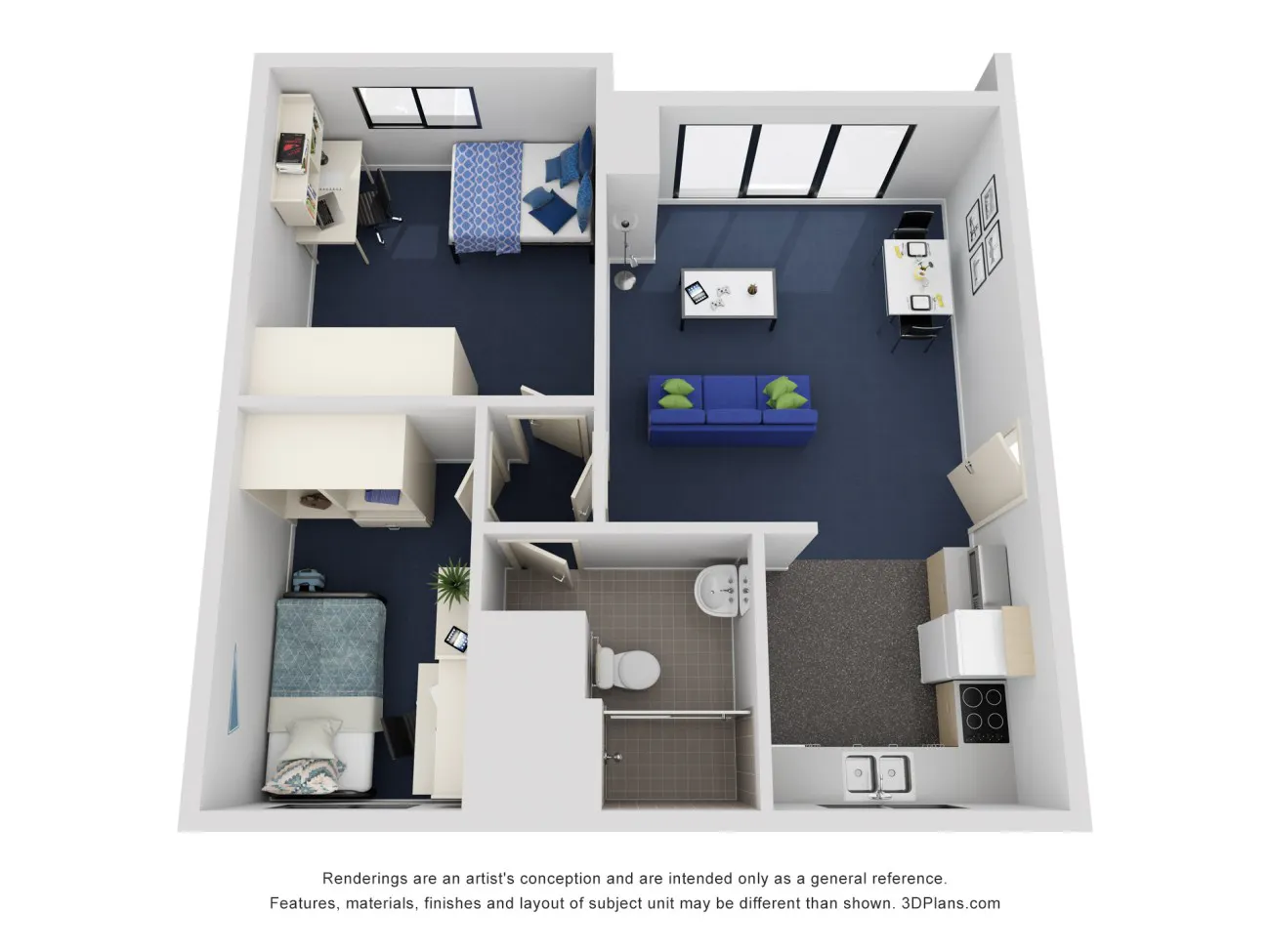 3 Bedroom Apartment South ROOM 1