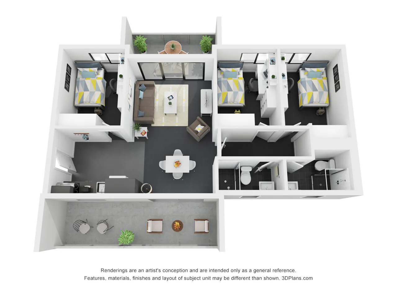 3 Bedroom Apartment FLOOR_PLAN 2