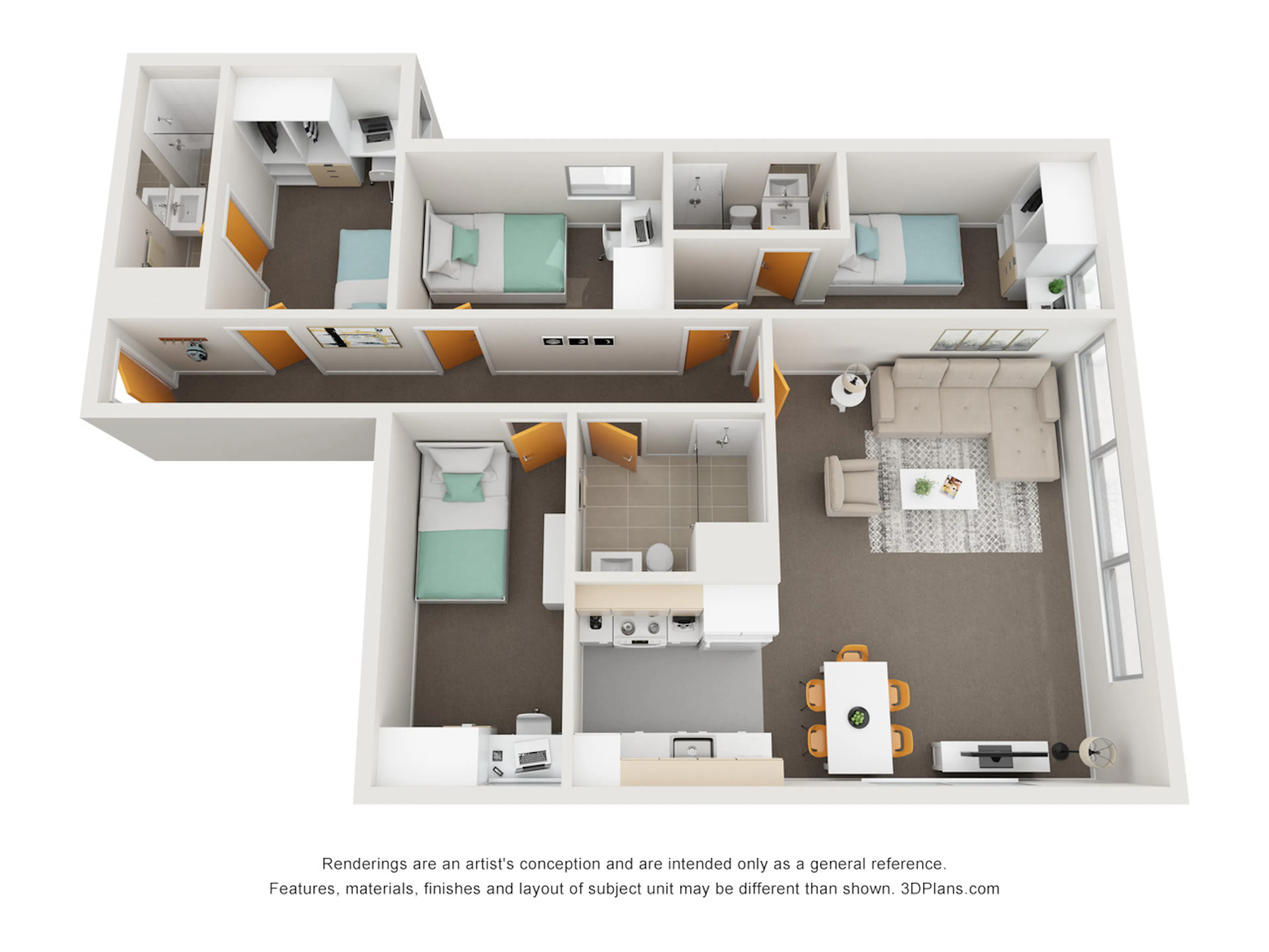 4 Bedroom Apartment Ensuite FLOOR_PLAN 3