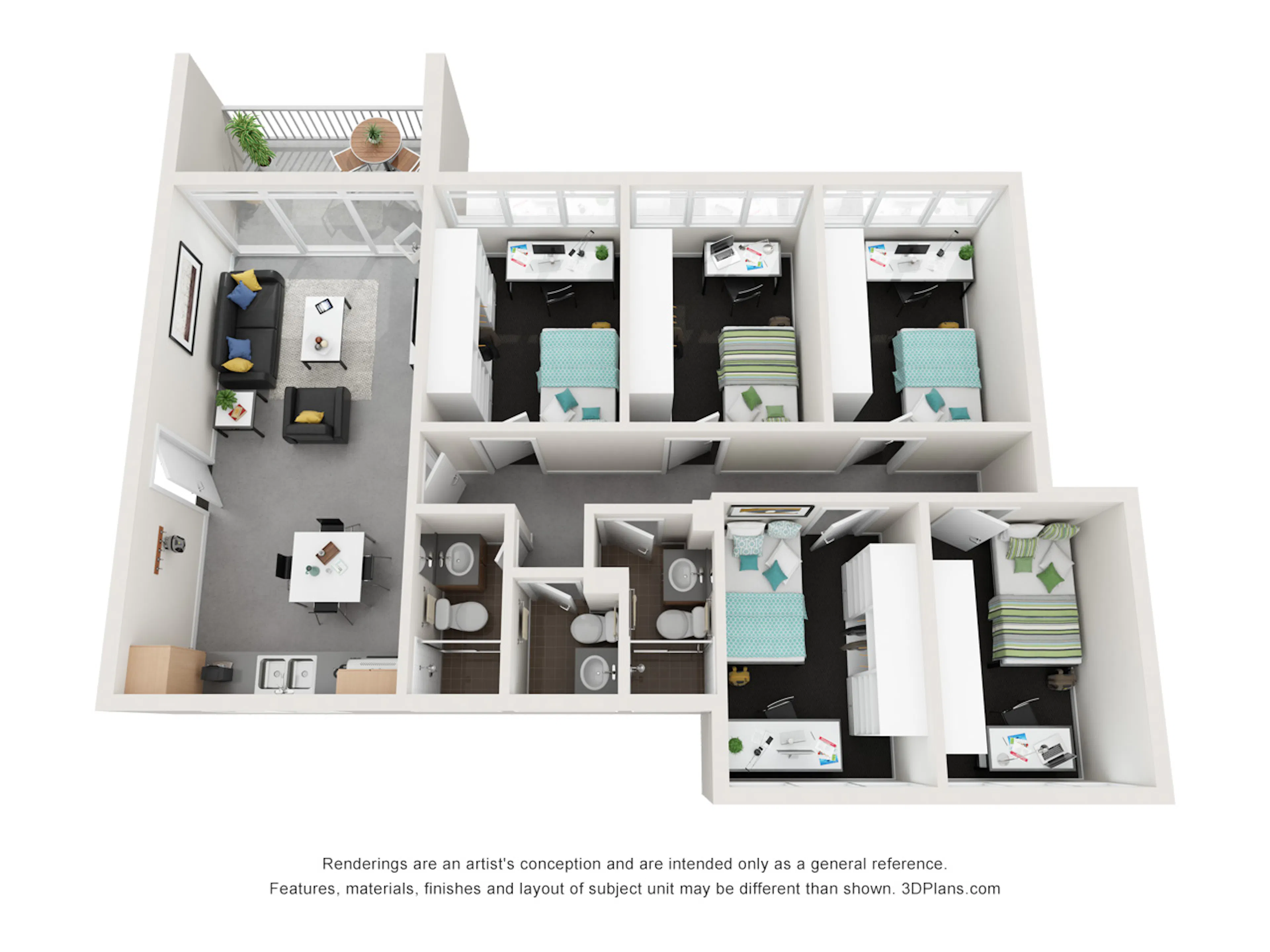 5 Bedroom Apartment Premium FLOOR_PLAN 3