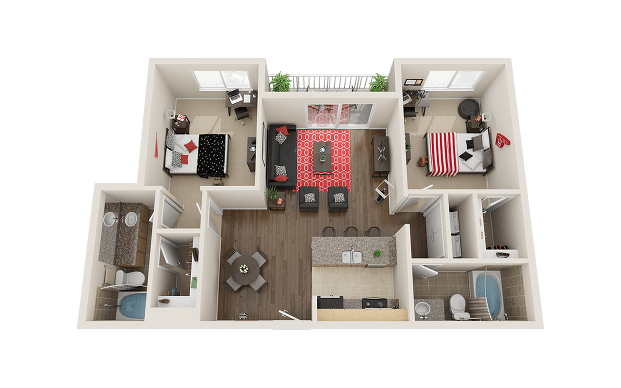 venue-on-guadalupe-austin-2 Bed Apartment with Patio