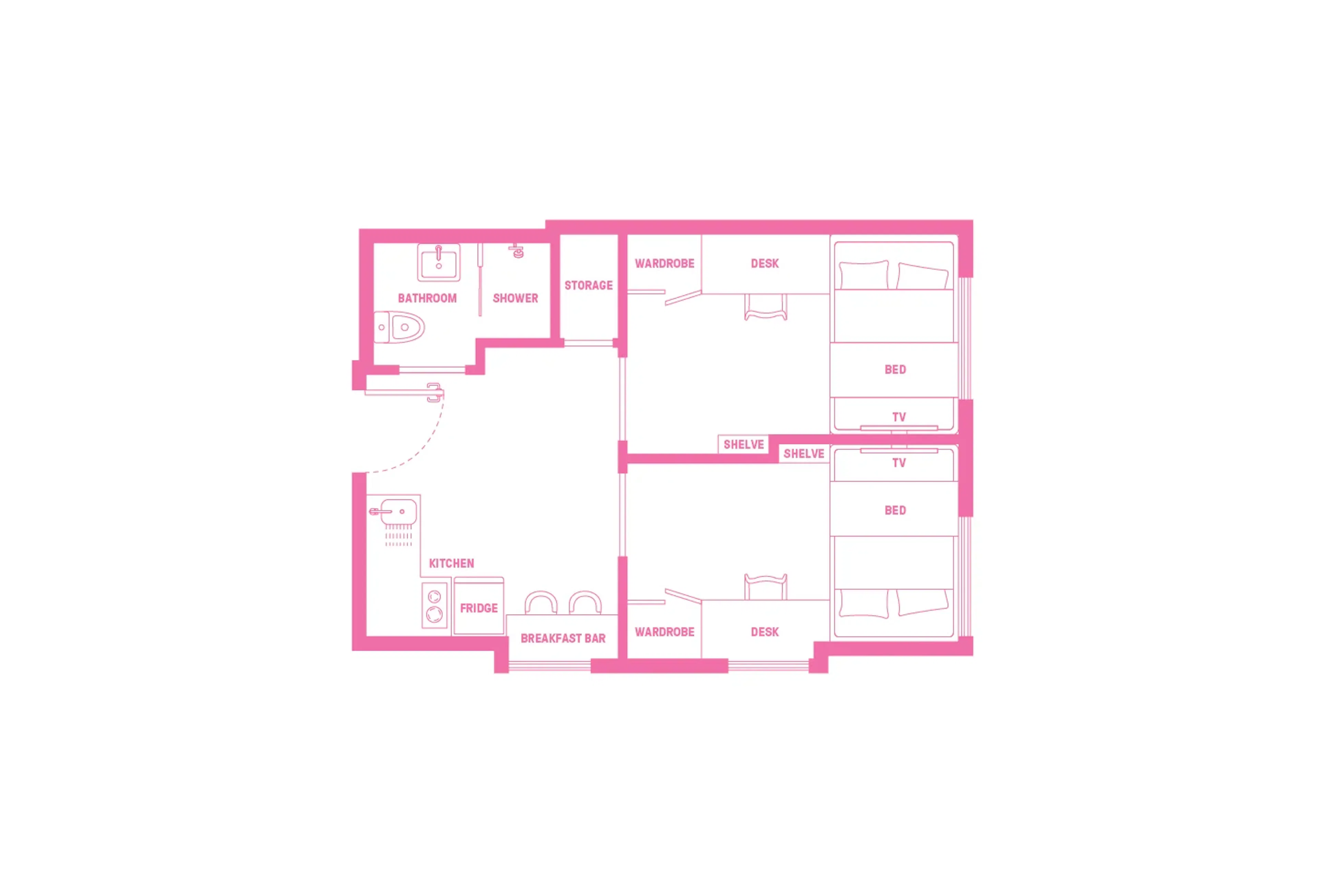 2 Bed Apartment - Premium FLOOR_PLAN 4