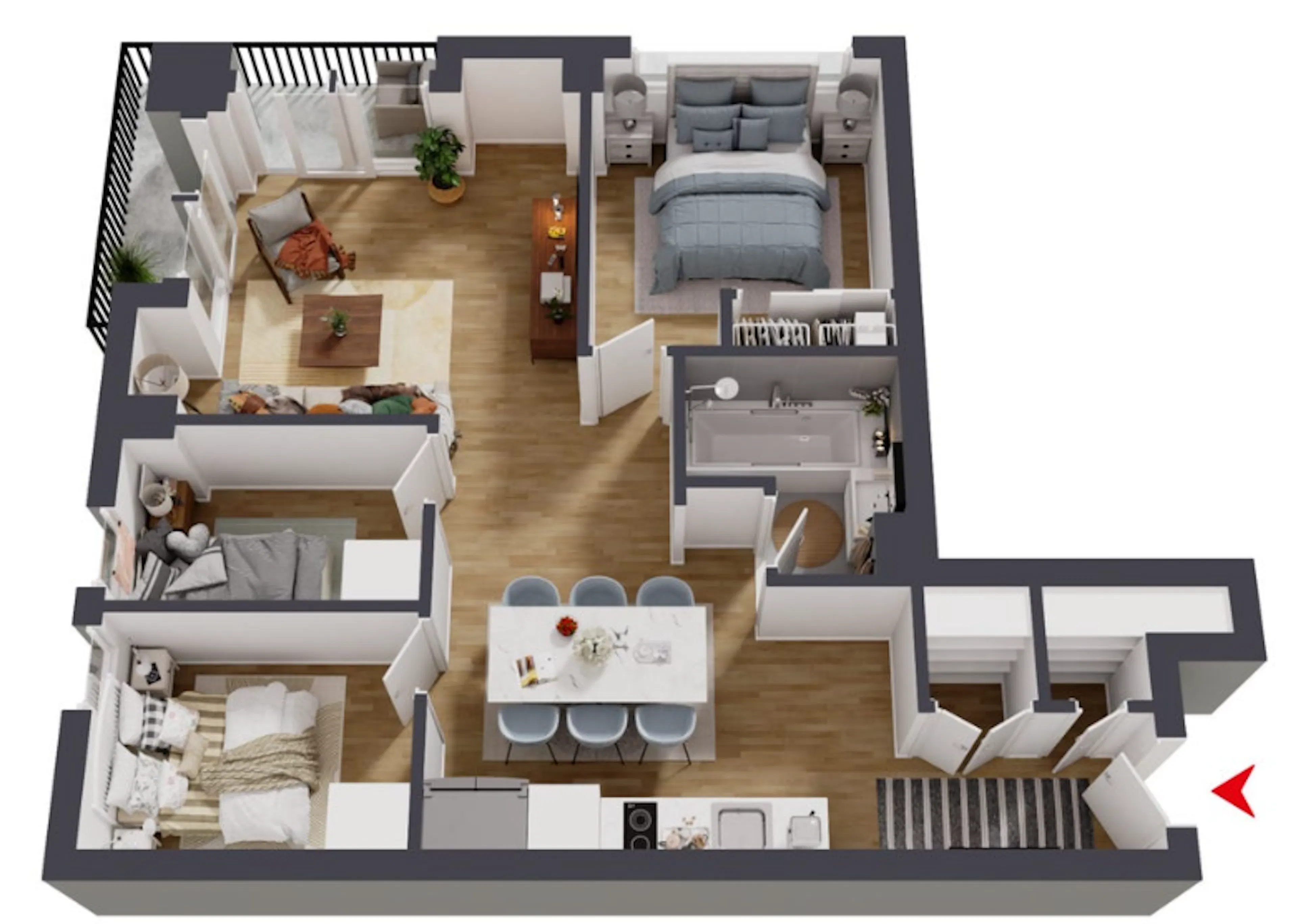 Room 1 (3 bedroom) FLOOR_PLAN 3