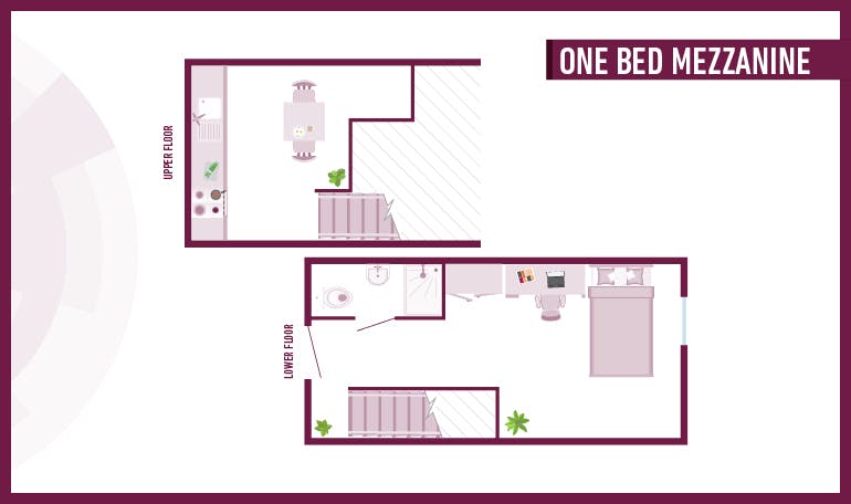 One Bed Mezzanine Apartment