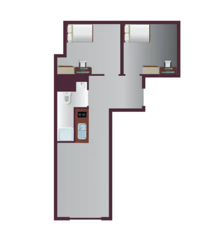 2 Bed Studio
