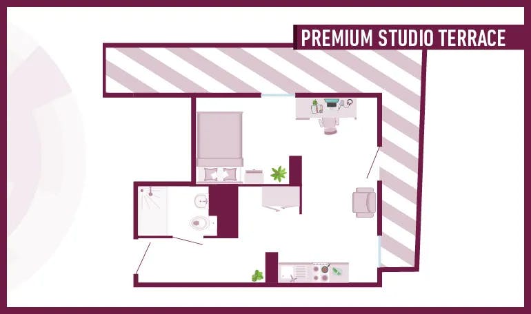 Premium Studio Terrace Upper Floor