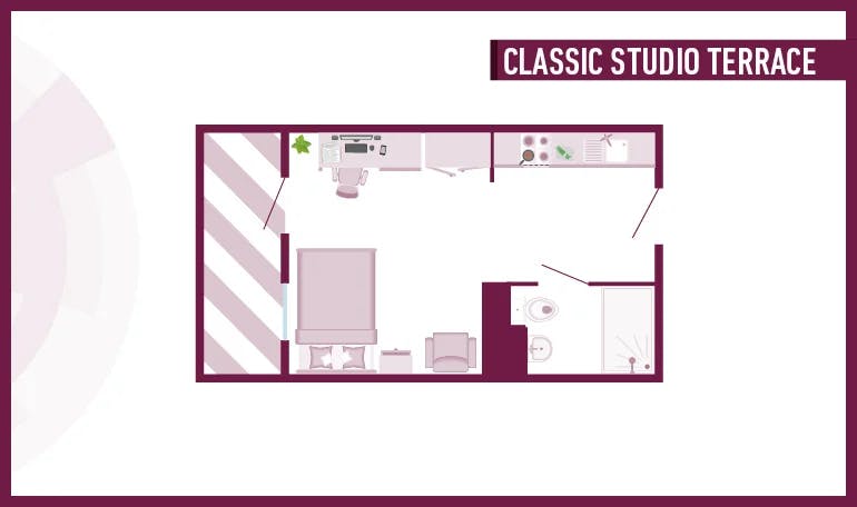Classic Studio Terrace Upper Floor