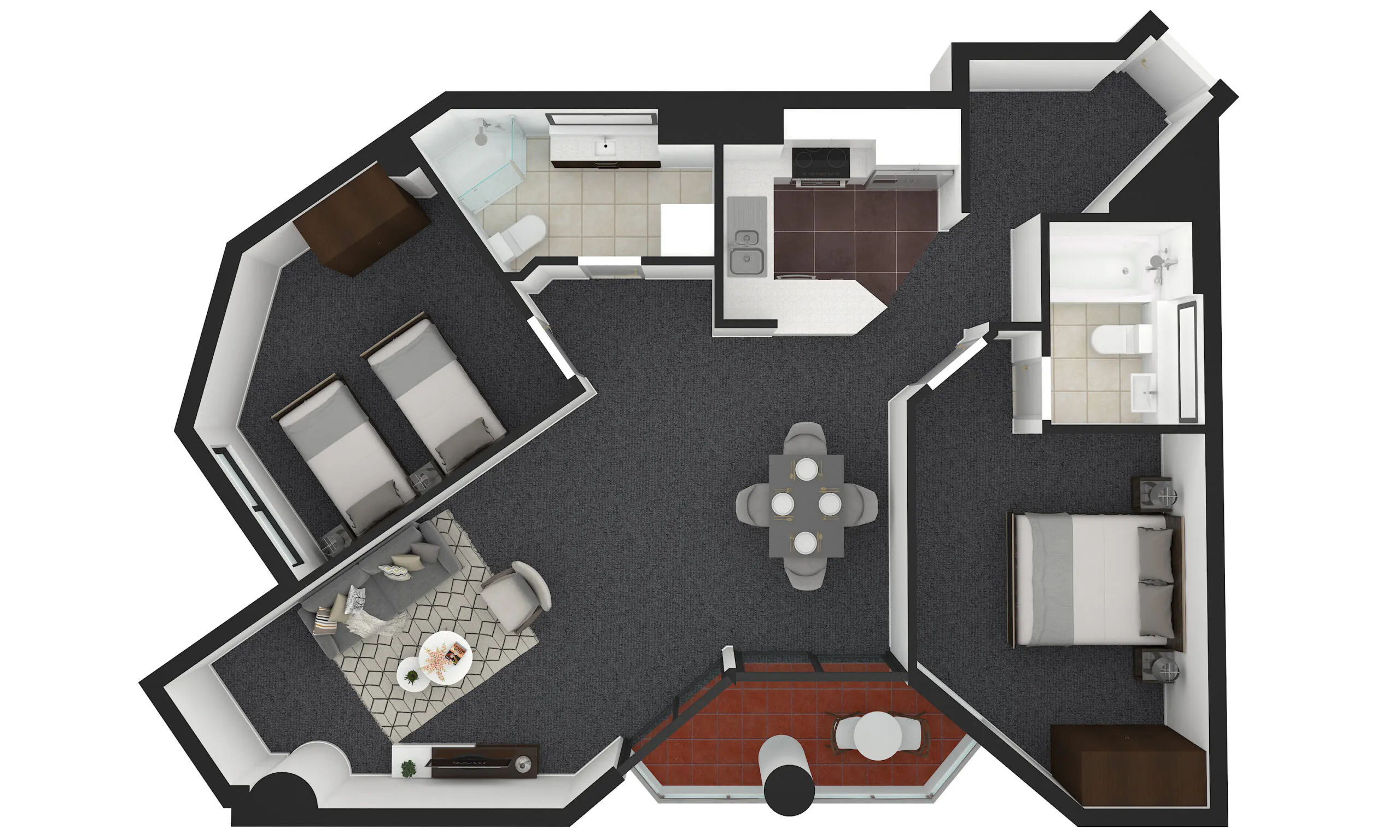 𝟐 𝐁𝐞𝐝𝐫𝐨𝐨𝐦 Apartment (809) FLOOR_PLAN 4