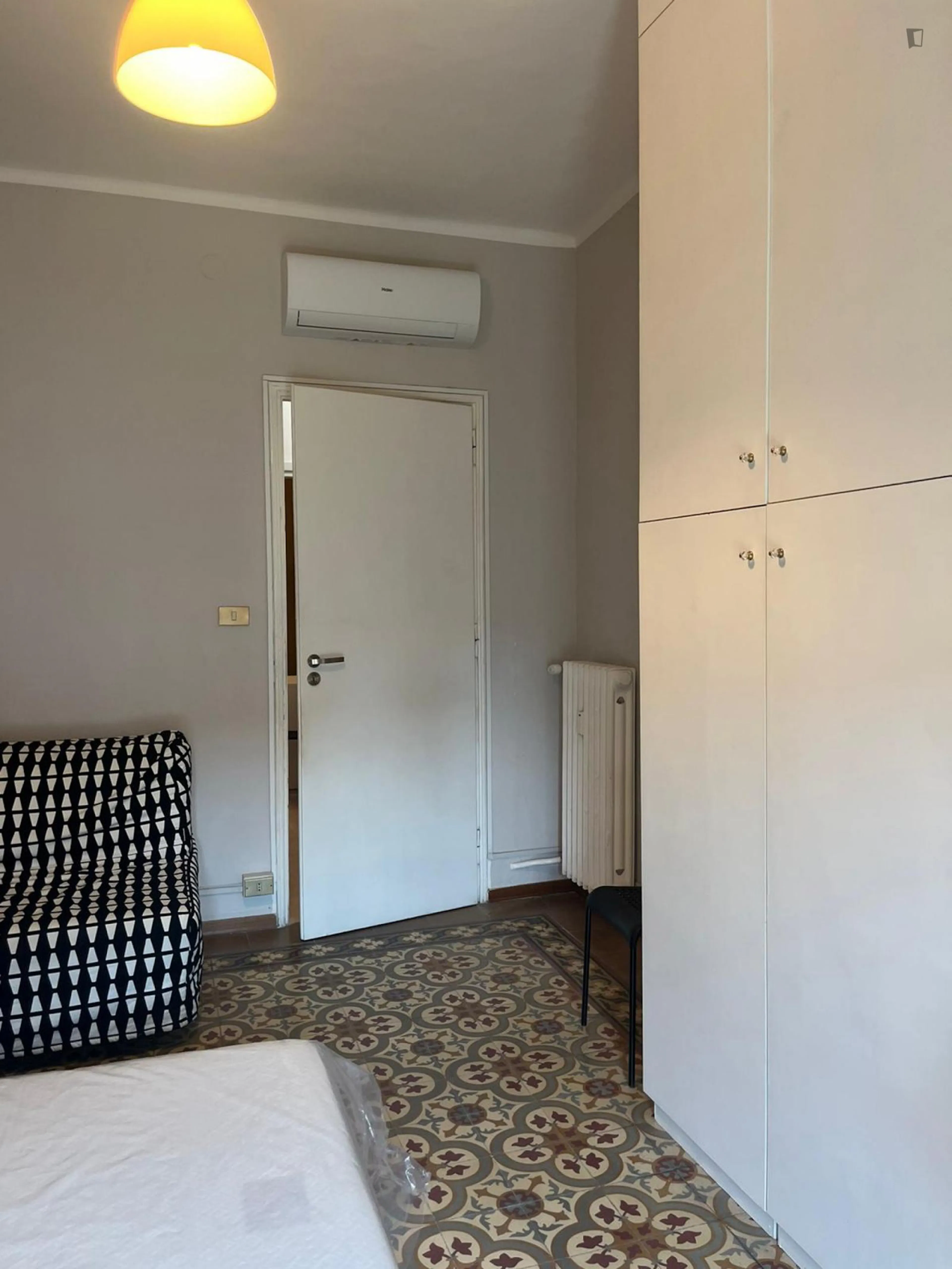 Cool double bedroom with a balcony, near Parco della Tesoriera ROOM 1