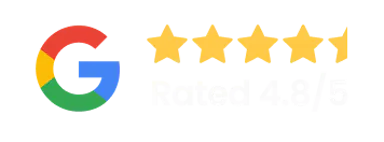 google rating 4.8 out of 5 stars